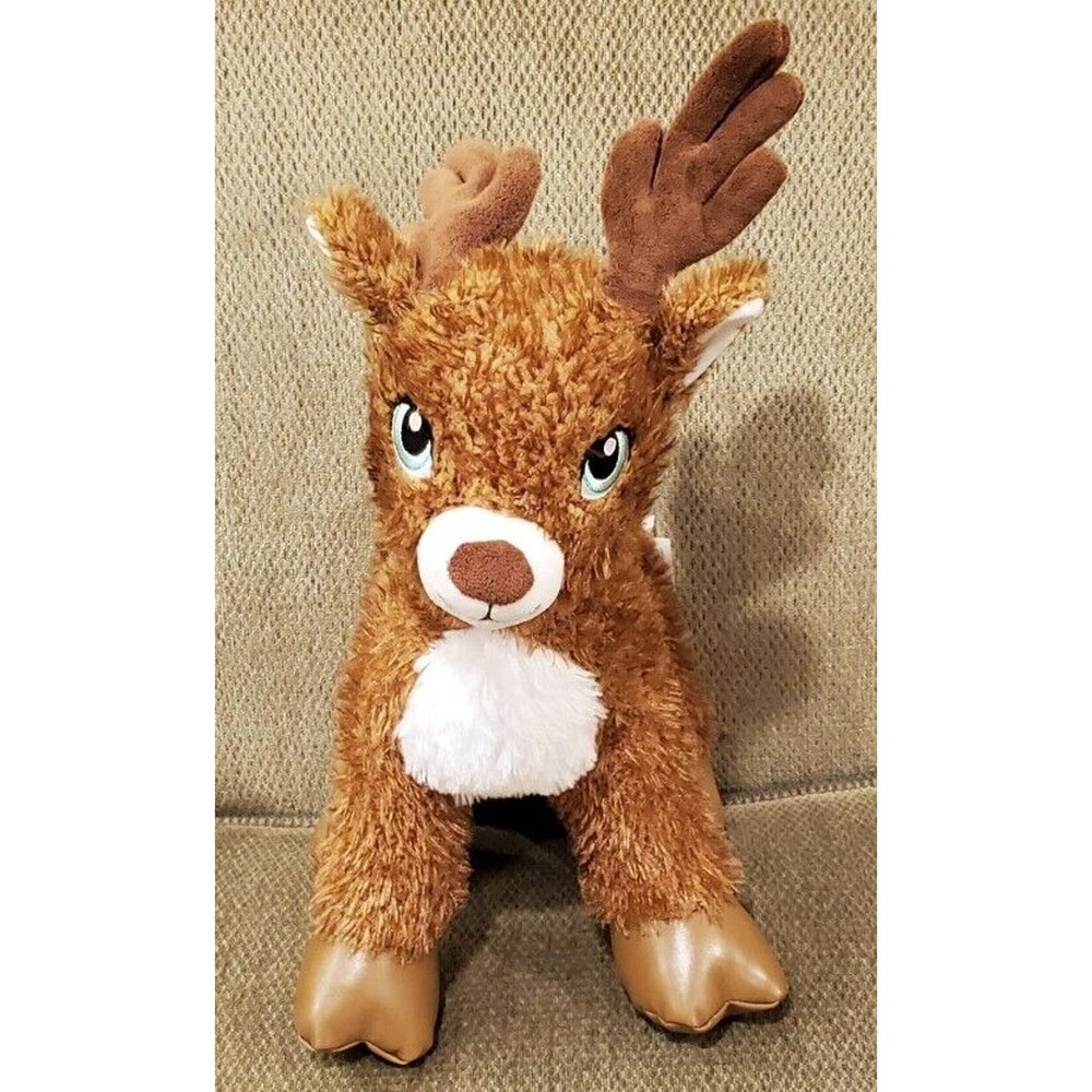 2021 Green Embroidered Eyes BAB Reindeer Pleather Feet 6.5"×12"×14" Plush